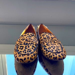 J. Crew Calf Hair Leopard Flat Loafer